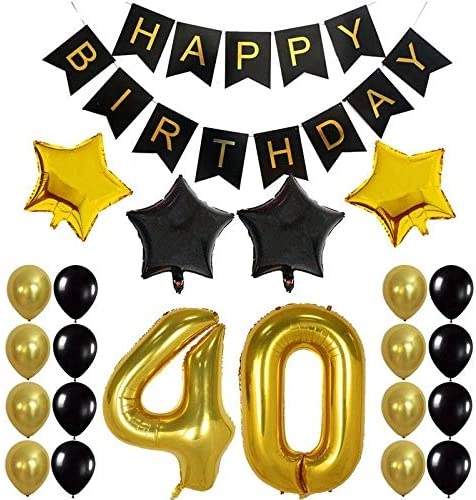 Party Time Trading LLC 40Th Birthday Party Decorations Kit - 35Pcs/Pack Birthdays