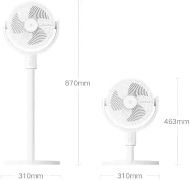 Smart Standing Air Circulation Fan - 18W Wi-Fi Enabled 360° Airflow