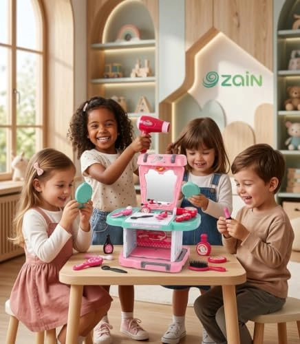 'Charming' 3-in-1 Transforming Kids' Makeup Vanity & Suitcase Playset - 27 pcs (741869347782)