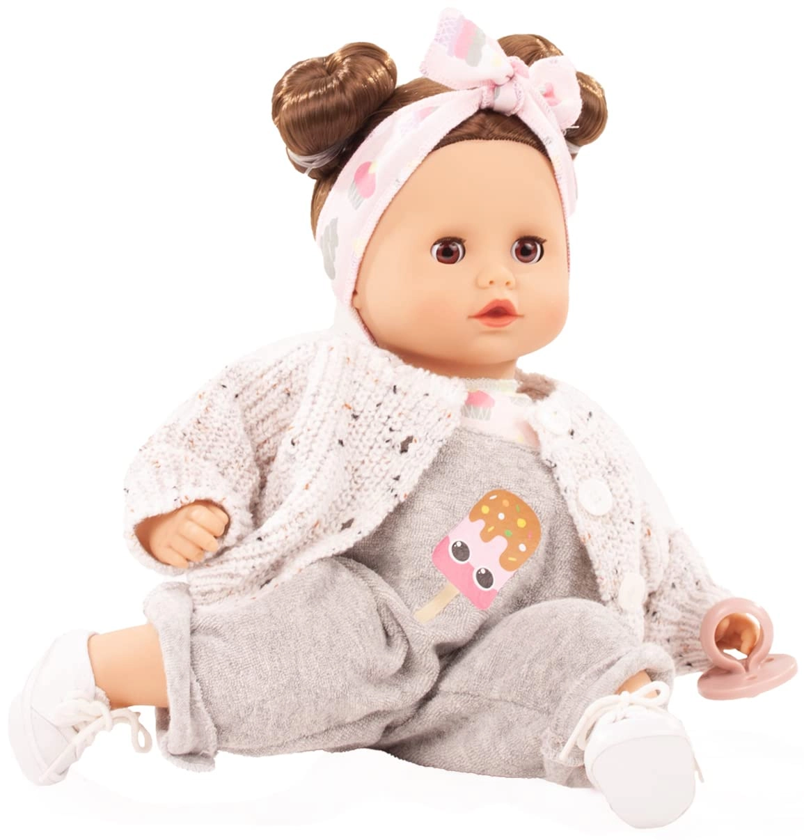 Götz Muffin Popsicle - 33 cm Vinyl Brown sleeping eyes Brown hair