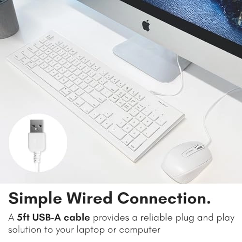 Full Size USB Wired Keyboard - QWERTY Wired