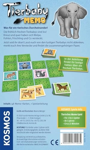 Tierbaby-Memo - 3 years+ 48 pieces