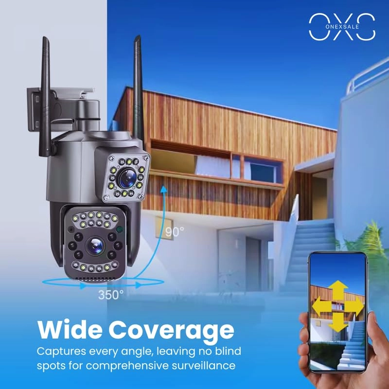 1080p Full hd WiFi PTZ Dual Lens CCTV Outdoor Camera