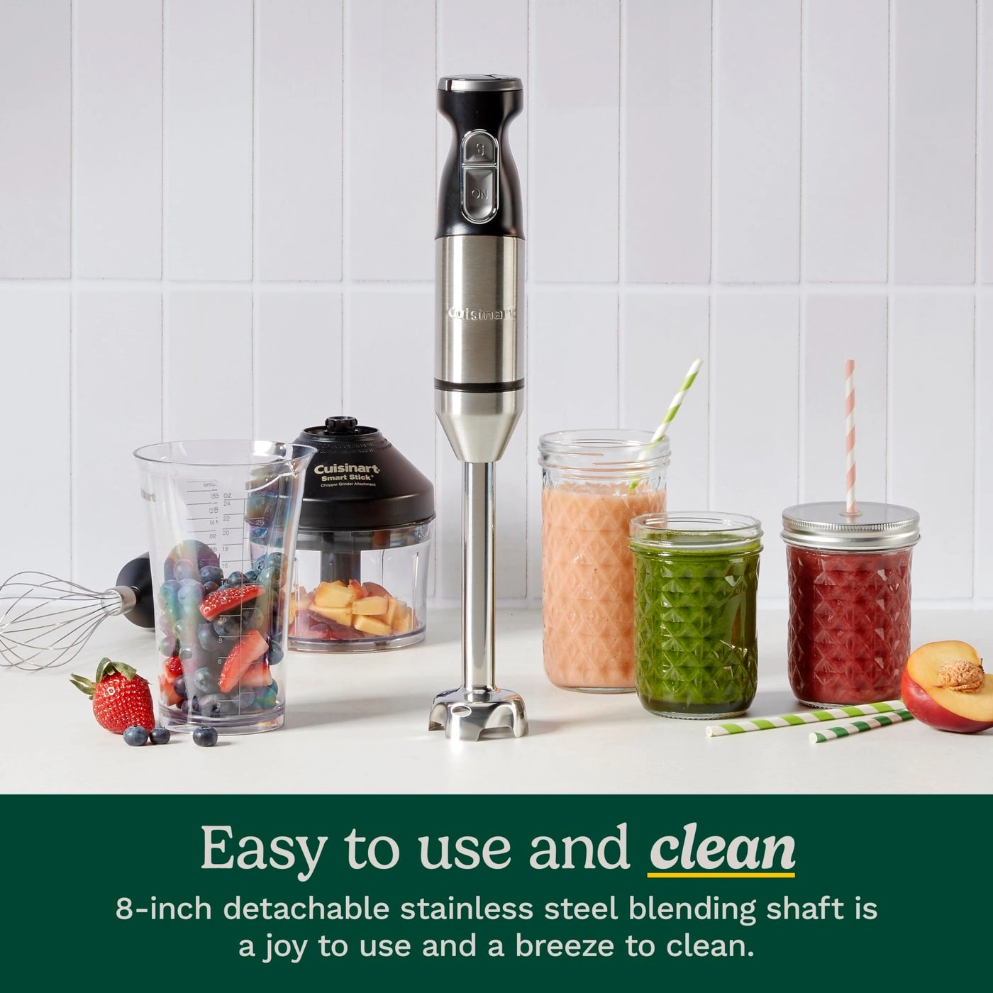 Smart Stick - 2 Speed 8-inch stainless steel blending shaft