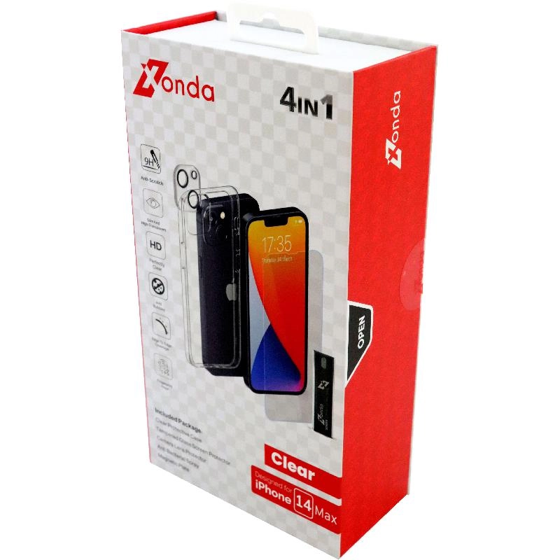 Clear Case - Clear for iPhone 14 + Privacy Tempered Glass for iPhone 14 + Camera Lens for iPhone 14 + Anti-bacteria Spray