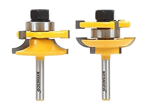 Yonico Cabinet Door Rail and Stile Router Bits - 1/4-Inch Shank 2 Bit