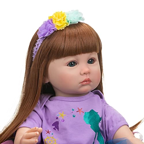 Reborn Baby Doll - 60 cm Soft Fabric Body Blue Eyes