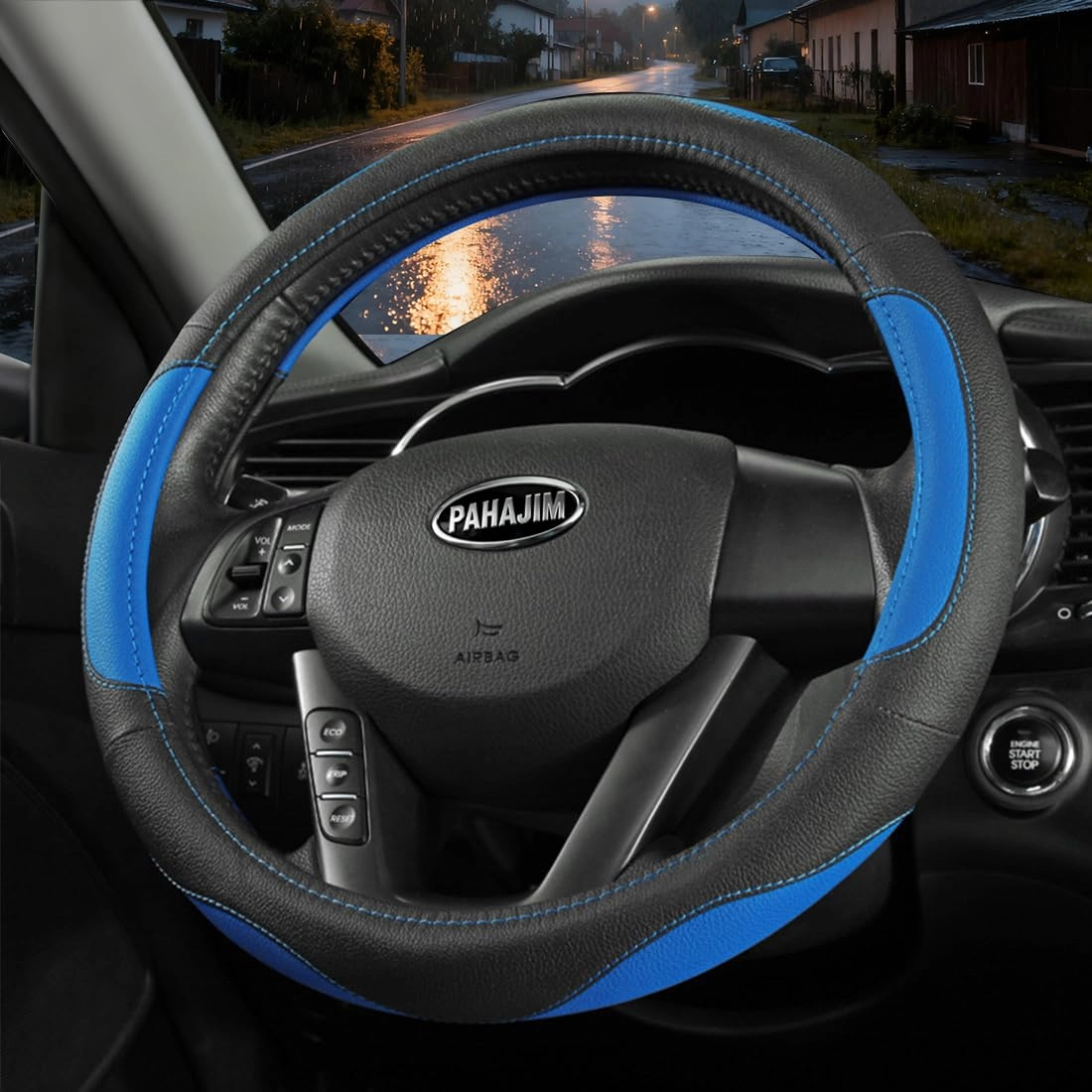 Leather Car Steering Wheel Covers