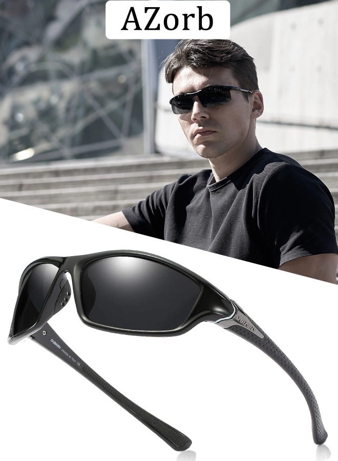 Polarized Sports Sunglasses - 62 mm Black