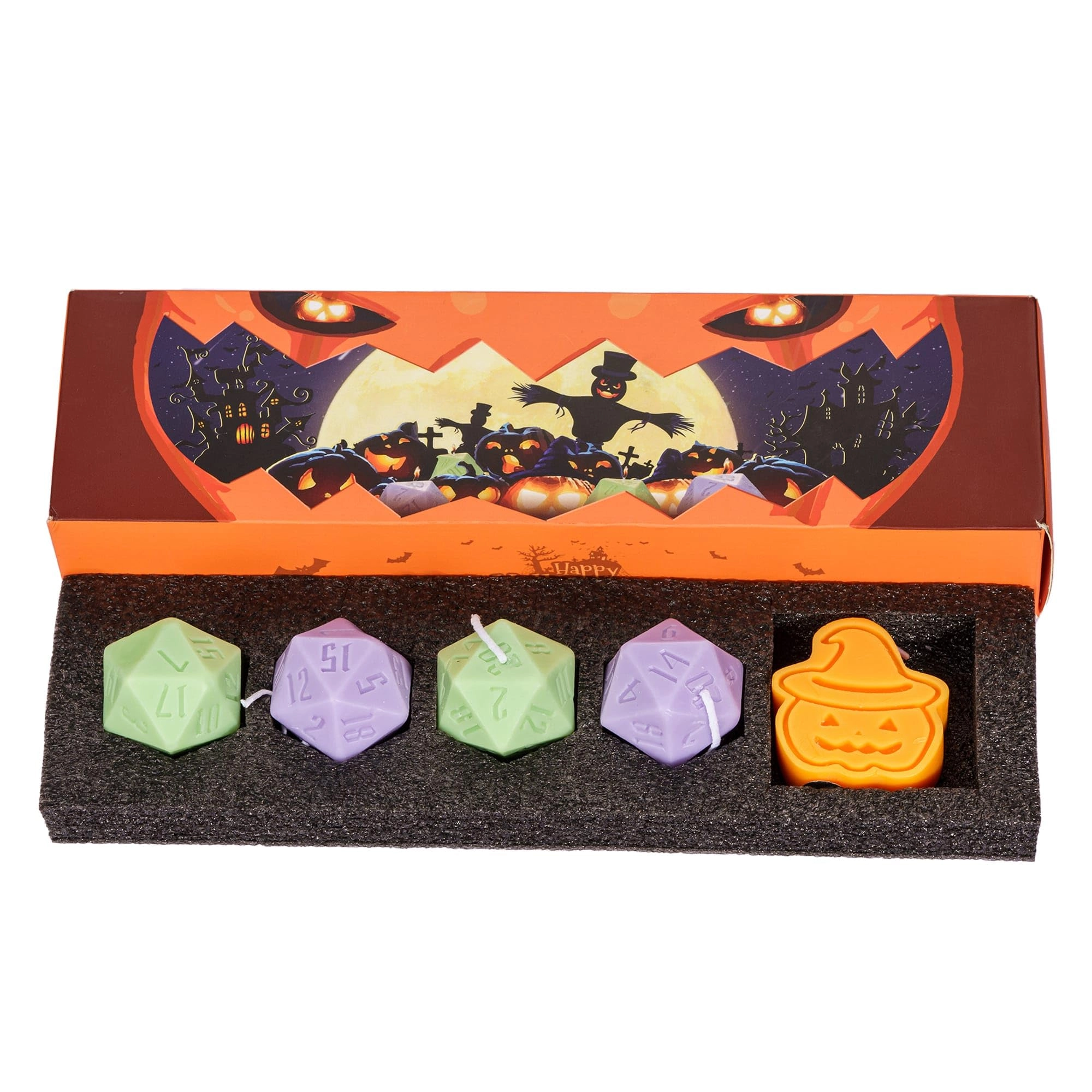 D20 Dice Candles - Unscented 5 Piece