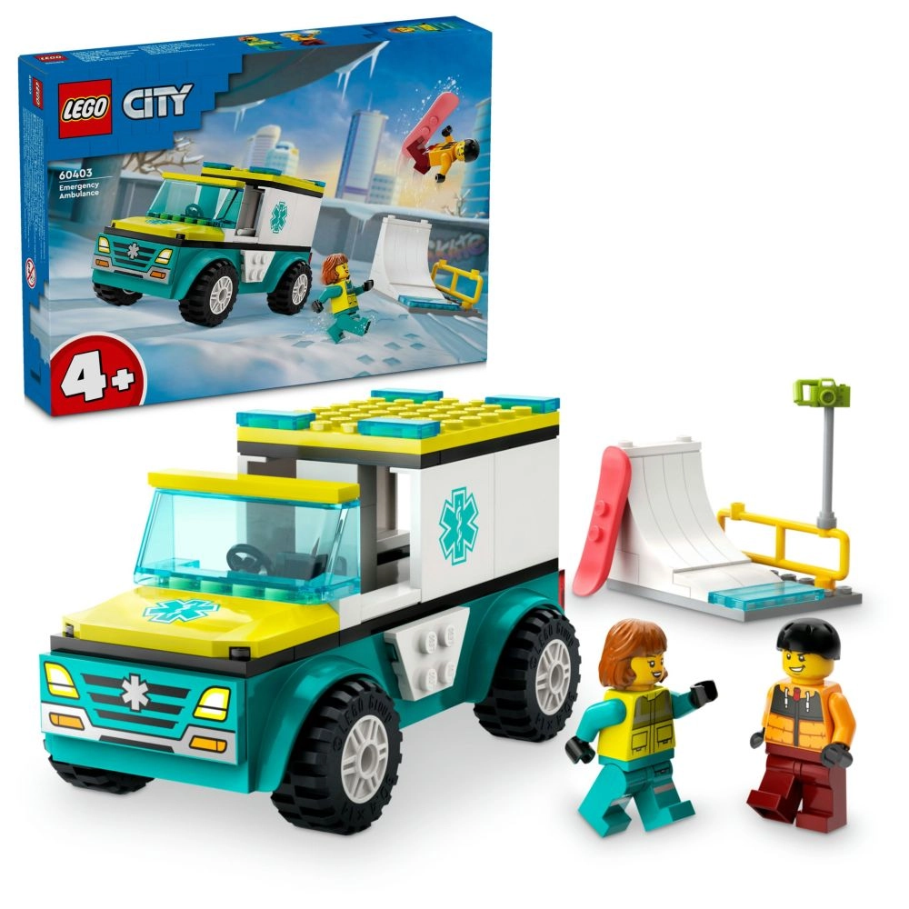 LEGO City Emergency Ambulance and Snowboarder (60403)