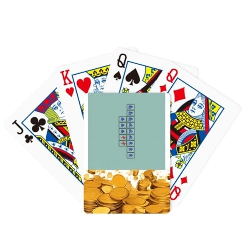 Wind North - Mahjong Tiles Pattern Gold Playing Card