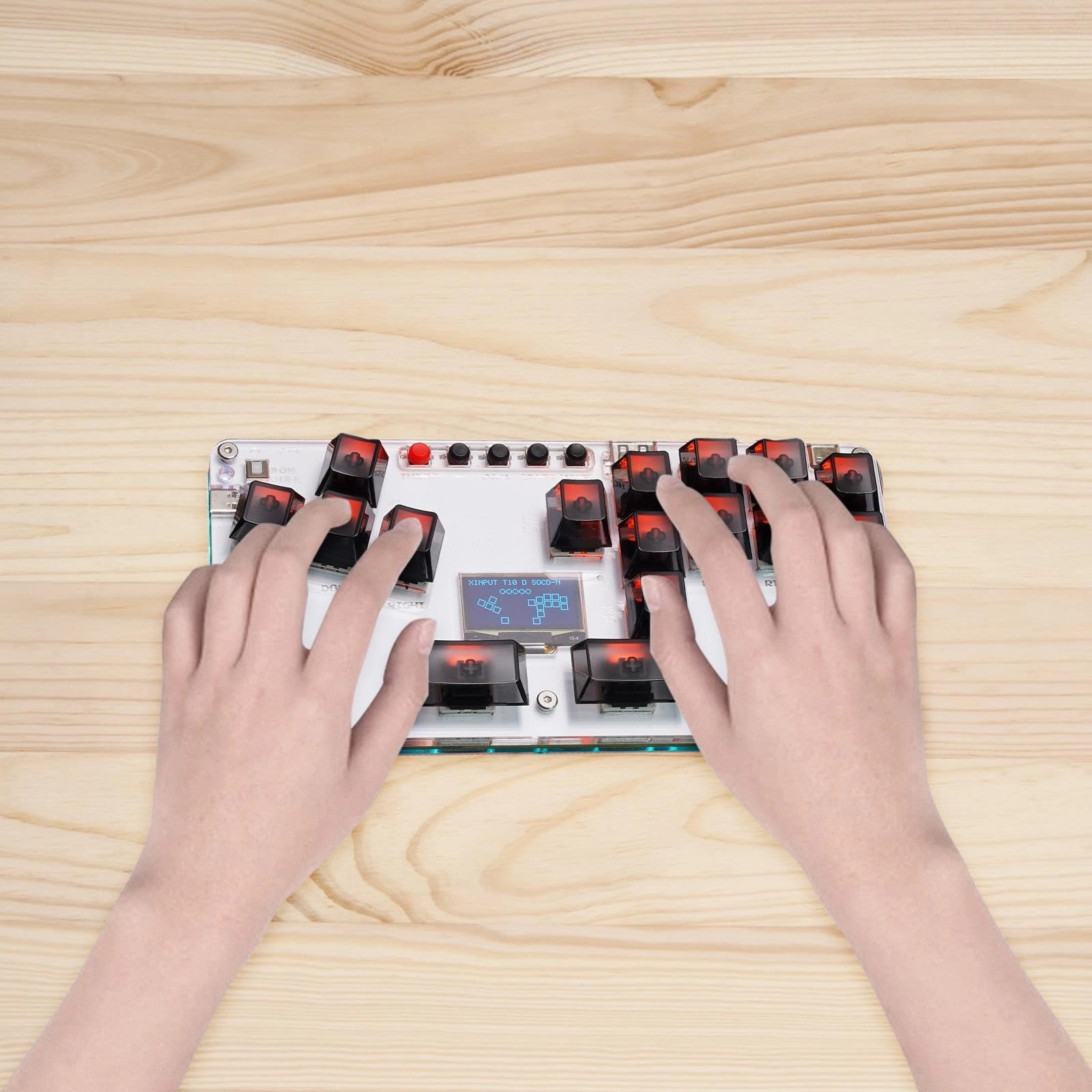 Hitbox Controller - Mini Stickless Portable 1.3-inch OLED