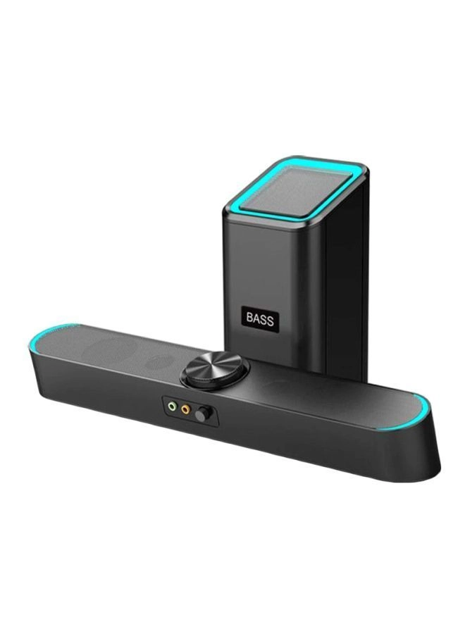 NIBEMINENT D-238 - Black/Blue 2x Speaker