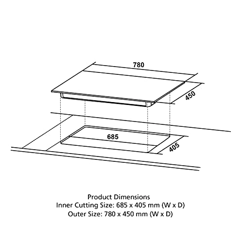 SensoSafe HOB-SSHB783-MBL Gas hob