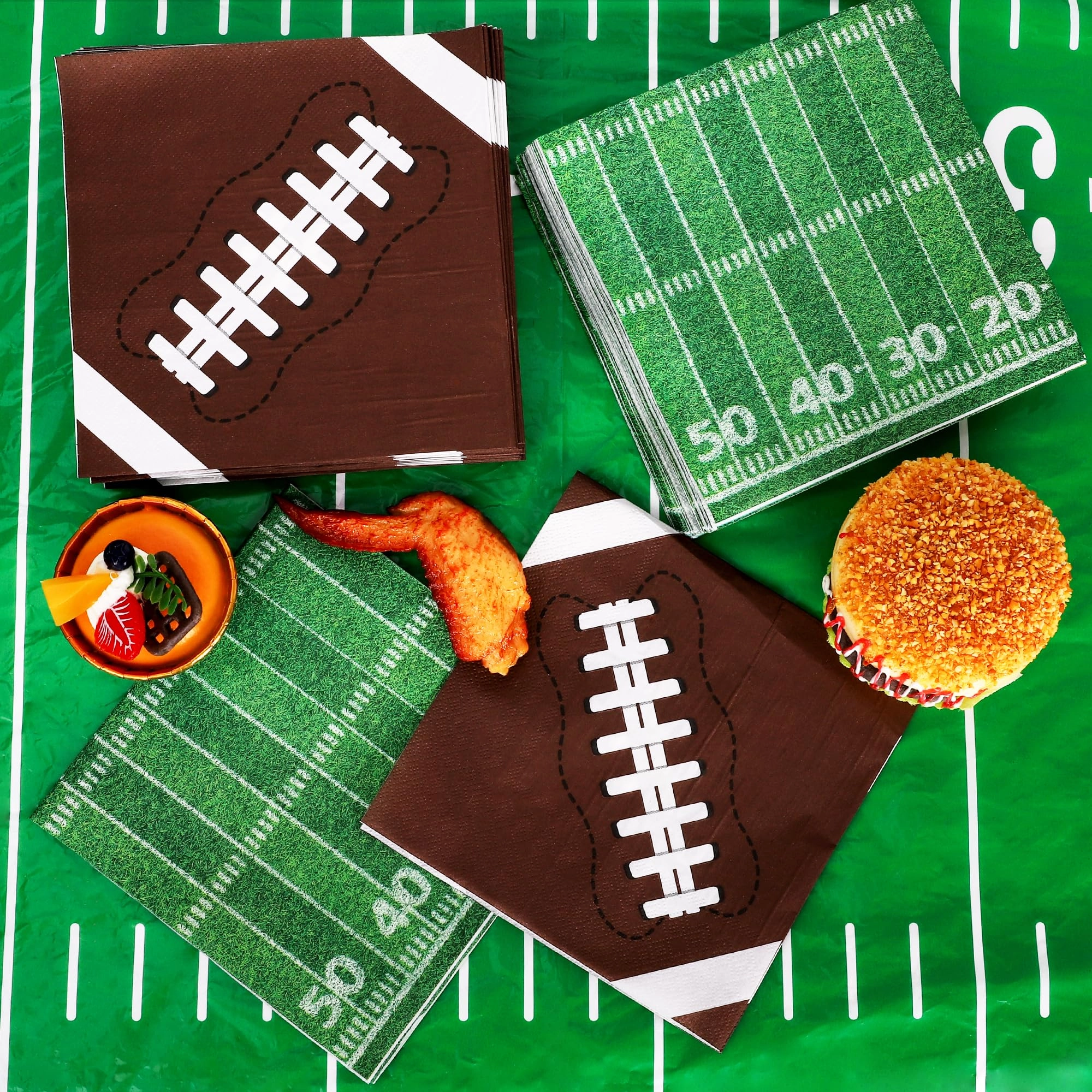 Football-PlateSet24 - 99 Pcs Football Party