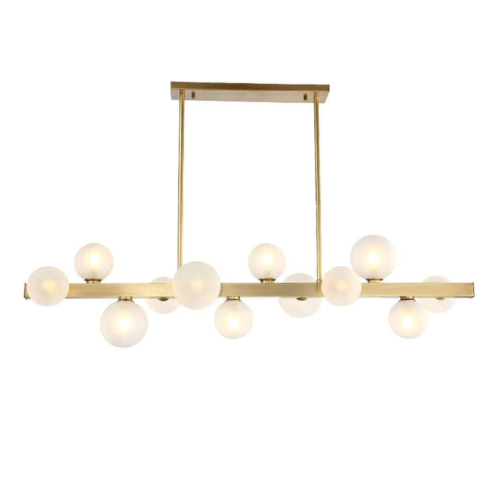 AYMAYA Creative Molecular Glass Bubble Ball Chandelier - 12 heads Golden