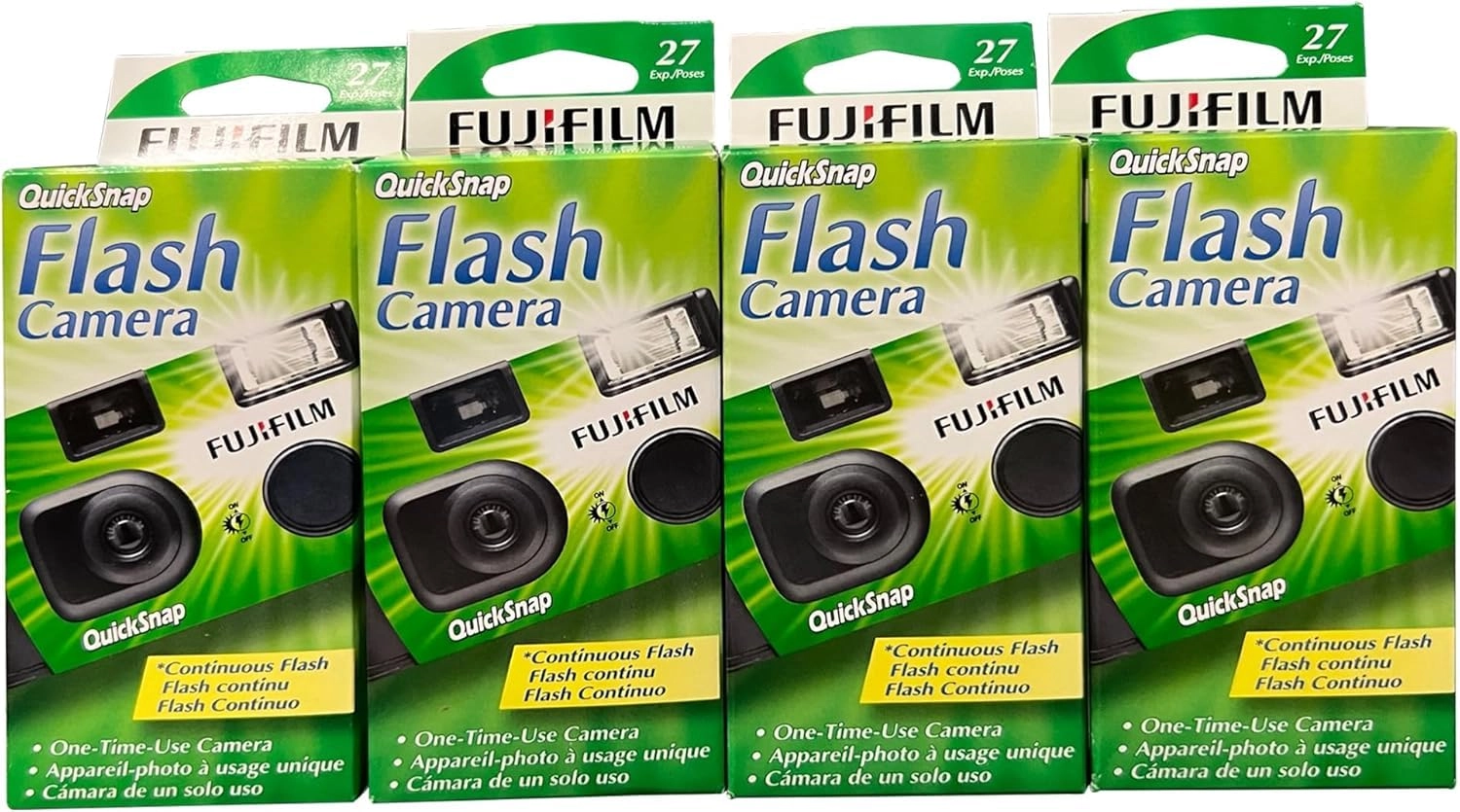 Fujifilm QuickSnap Flash 400 - One Time Use 35mm 27 Exposures Pack