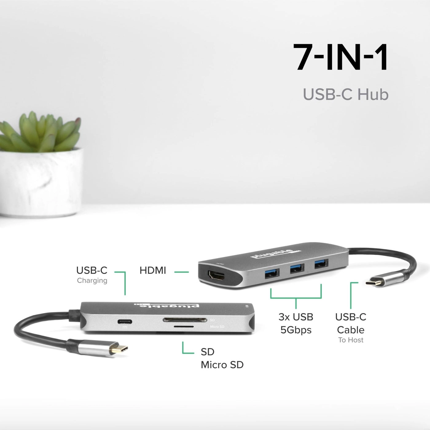 USB-C Hub - 7-in-1 4K HDMI 100W Charging