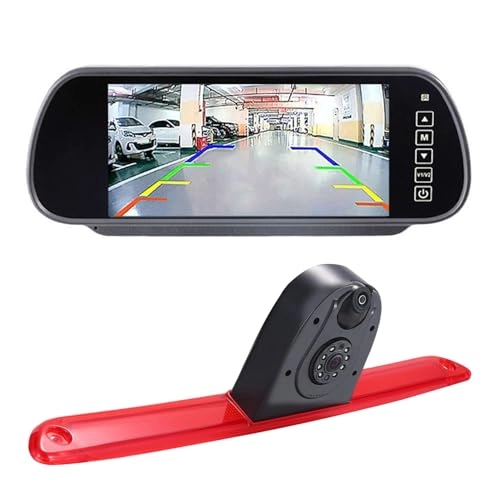 Rear View Mirror - 4.3 inch 800x480 + Brake Light Reversing Camera - Night vision 520 TV lines