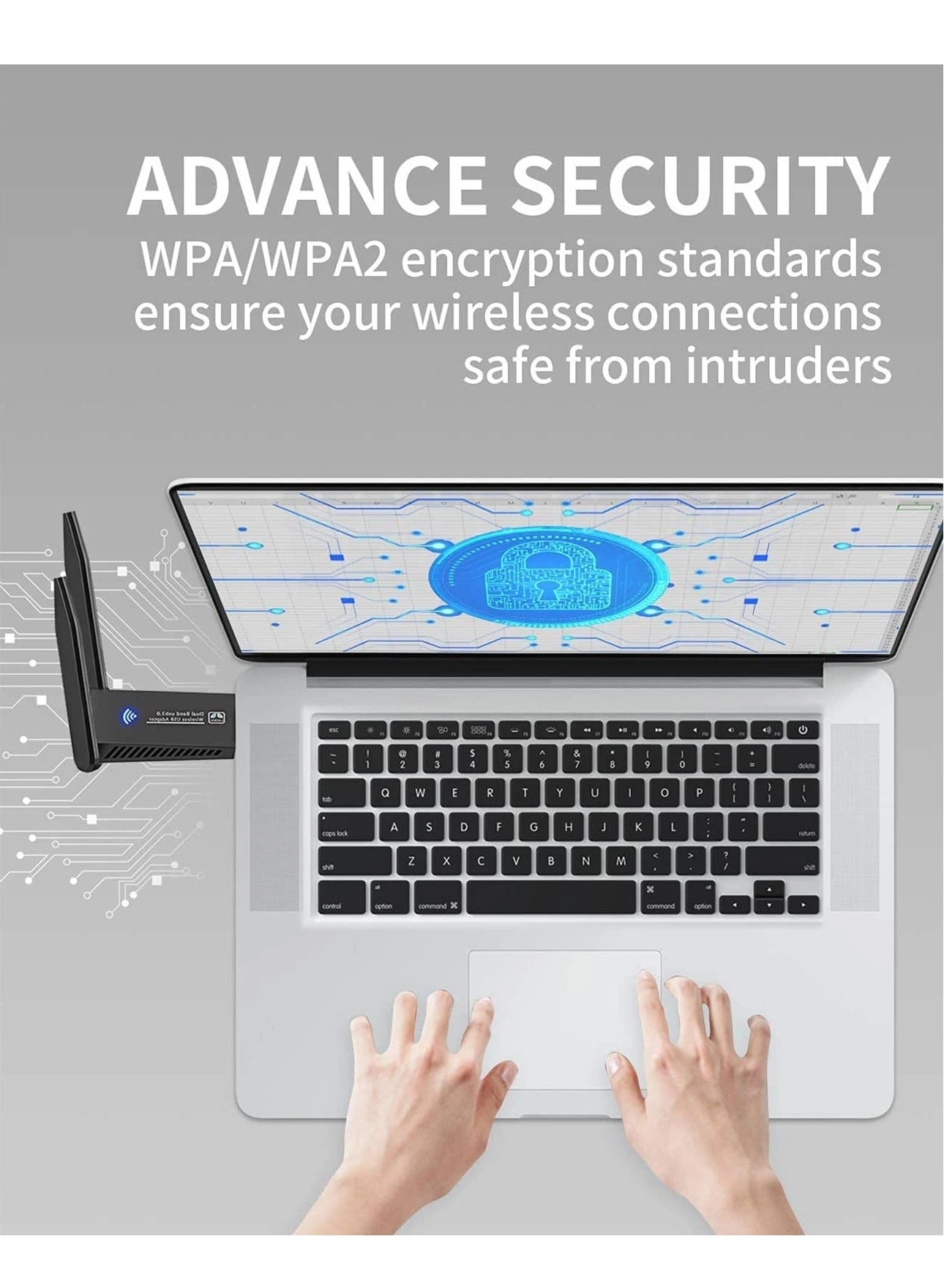 Wireless USB WiFi Adapter - Dual Band 2.4/5Ghz USB 3.0 Wireless