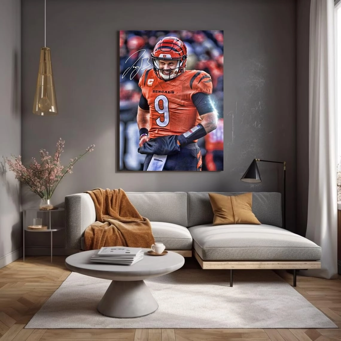 Joe Burrow Poster - Canvas 12 x 16 in Unframed