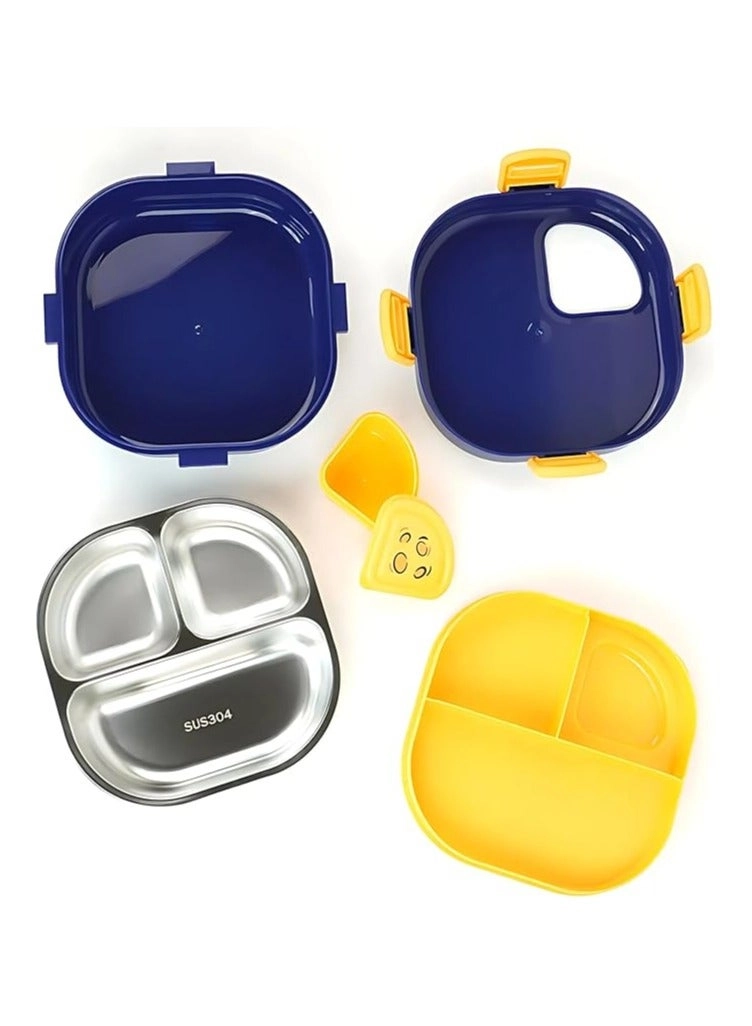 Stainless Steel Lunch Containers - 3 Compartments Bowl