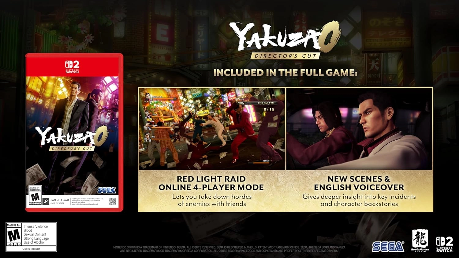 Yakuza 0 Director's Cut - Nintendo Switch