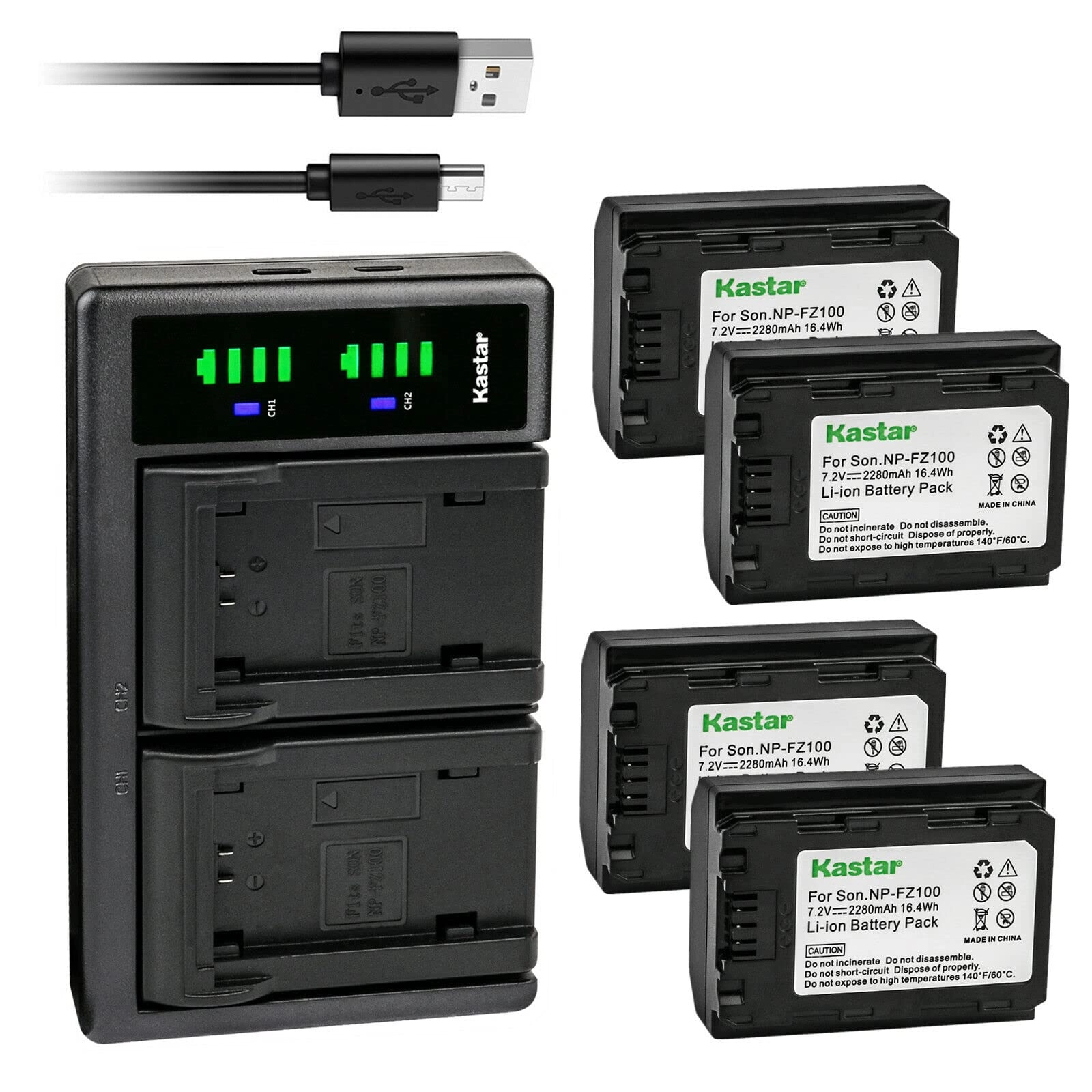NP-FZ100 - 2280mAh + LTD2 USB Charger