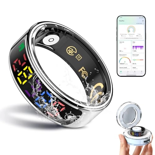 Smart Ring - Silver 11 Heart Rate Blood Oxygen