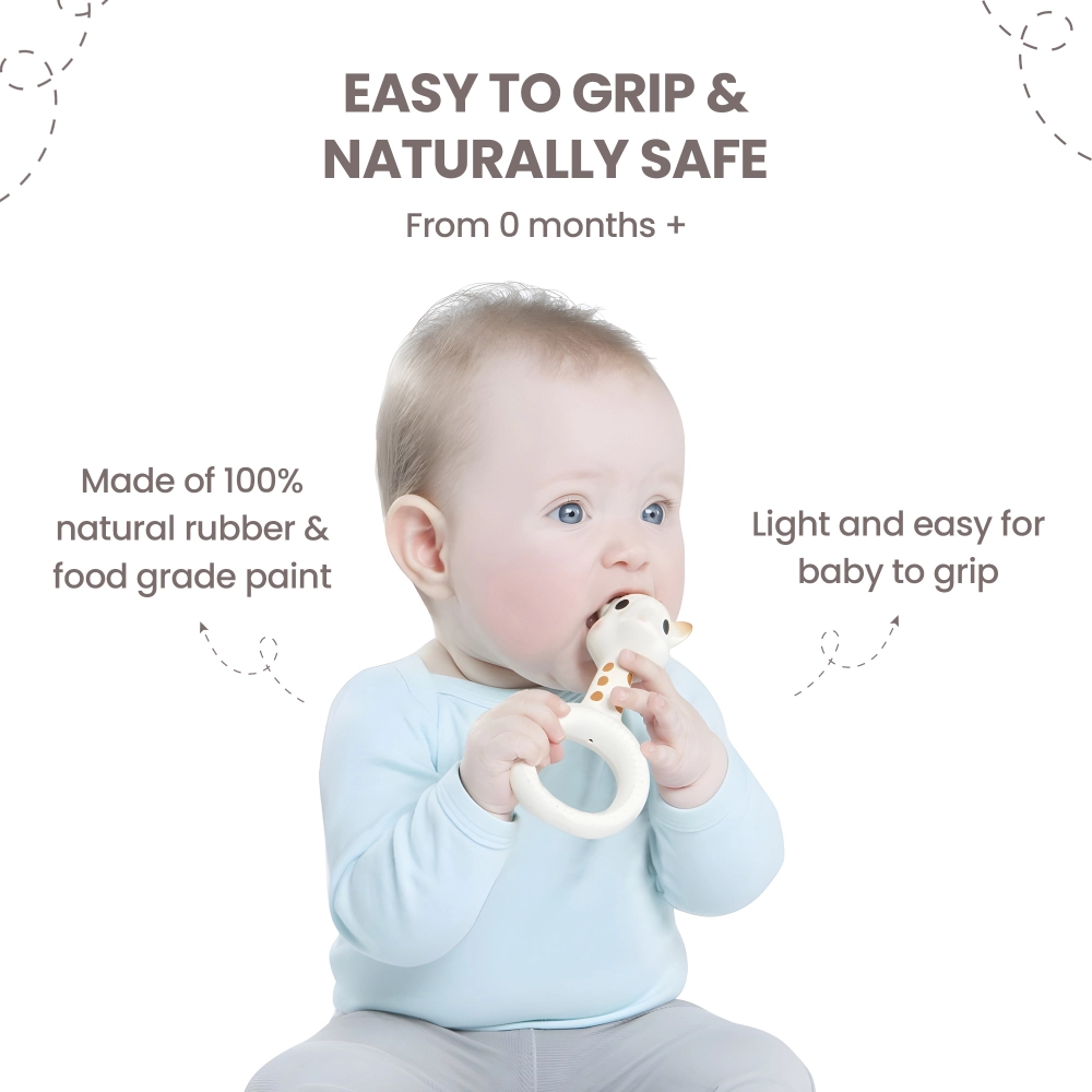 So'Pure Ring Teether - 100% natural rubber