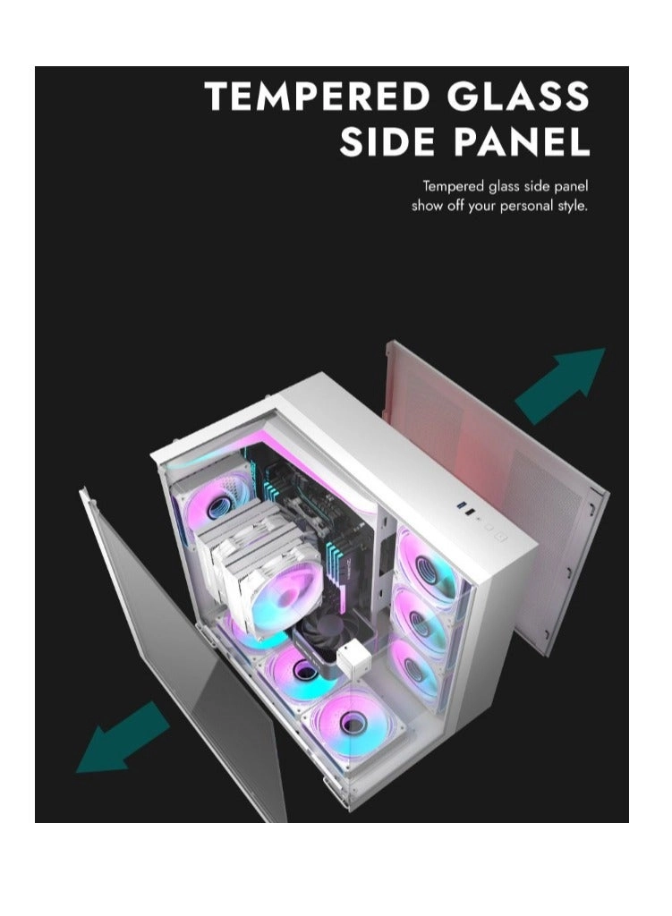 TH285 - Three Side Tempered Glass Mid Tower