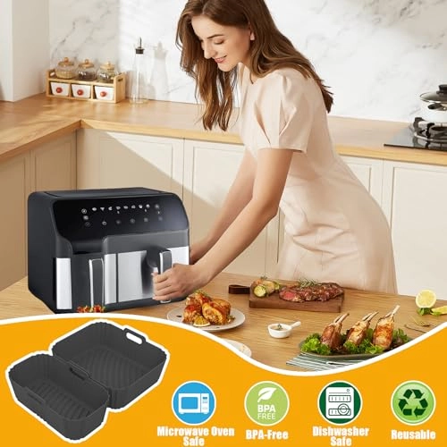 Dual Air Fryer Silicone Liners - Silicone Two piece(s)