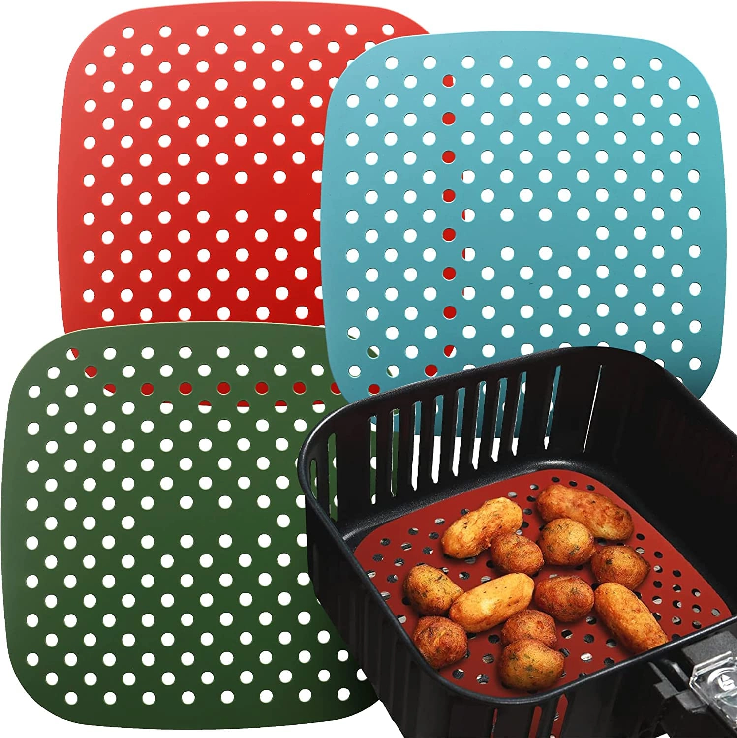 Silicone Air Fryer Liners - Silicone 3 piece(s)