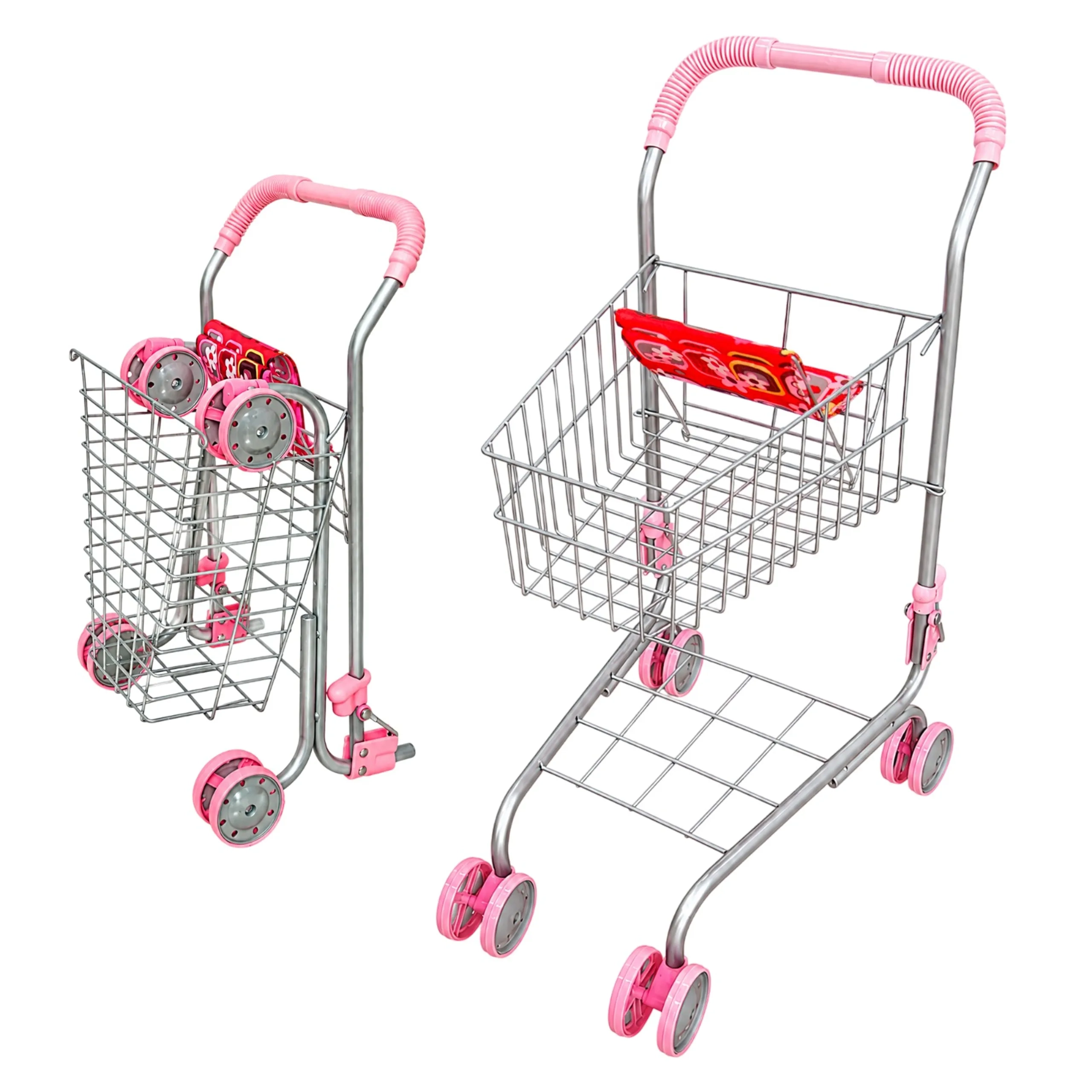 UKR Foldable Metal Shopping Cart - Pink 1 kg