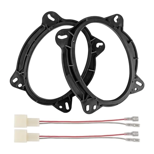 RED WOLF Front Door Speaker Adapter - 6X9 Inch + Speaker Wiring Harness
