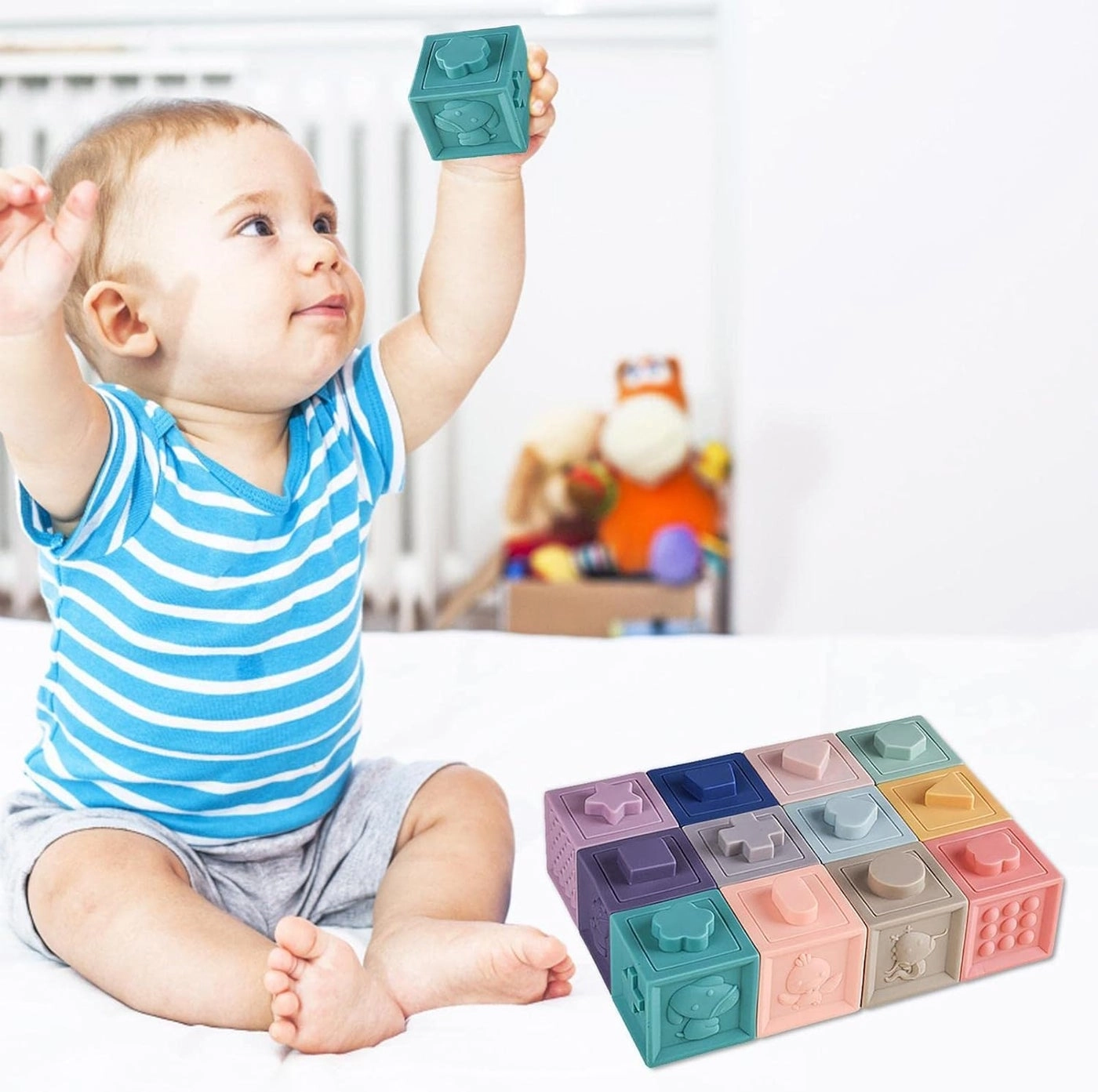 Toddler Stacking Blocks - Toddlers 12 pieces