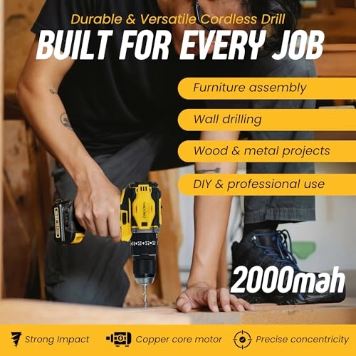 Cordless Drill - 21V 2000mAh