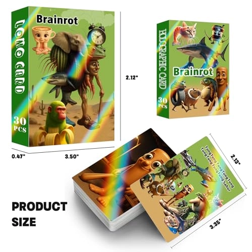 Italian Brainrot Cards and Stickers - 60Pcs 32Pcs Waterproof Vinyl Sticker