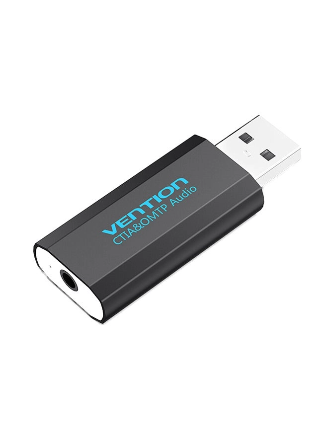 USB External Sound Card - Stereo Earphone Mic Adapter for PC/Laptop/PS4