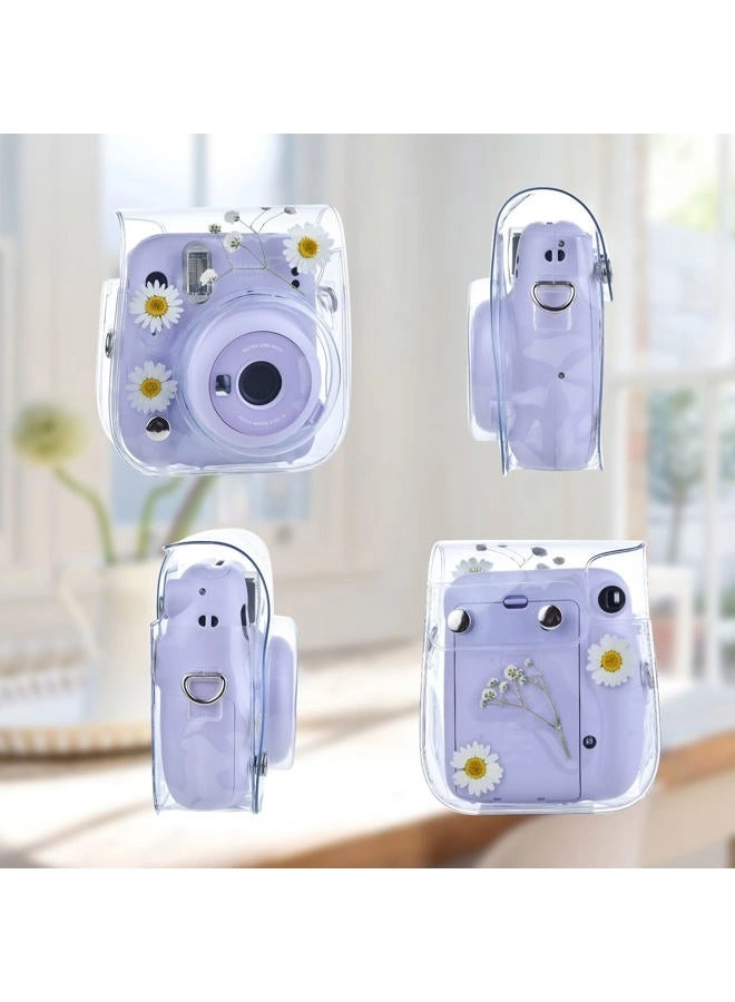 Instant Mini 11 Camera Case - Compatible with Fujifilm Instax Mini 12/11/9/8/8+/40 Clear PVC