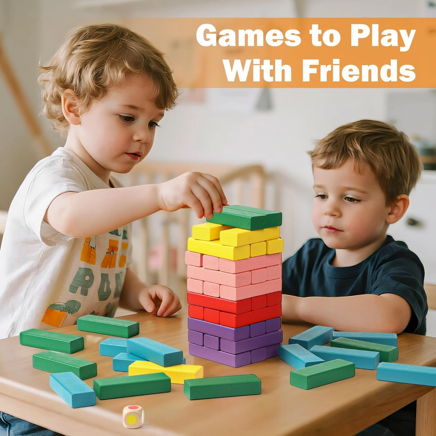 Wooden Stacking Board - 48 pcs