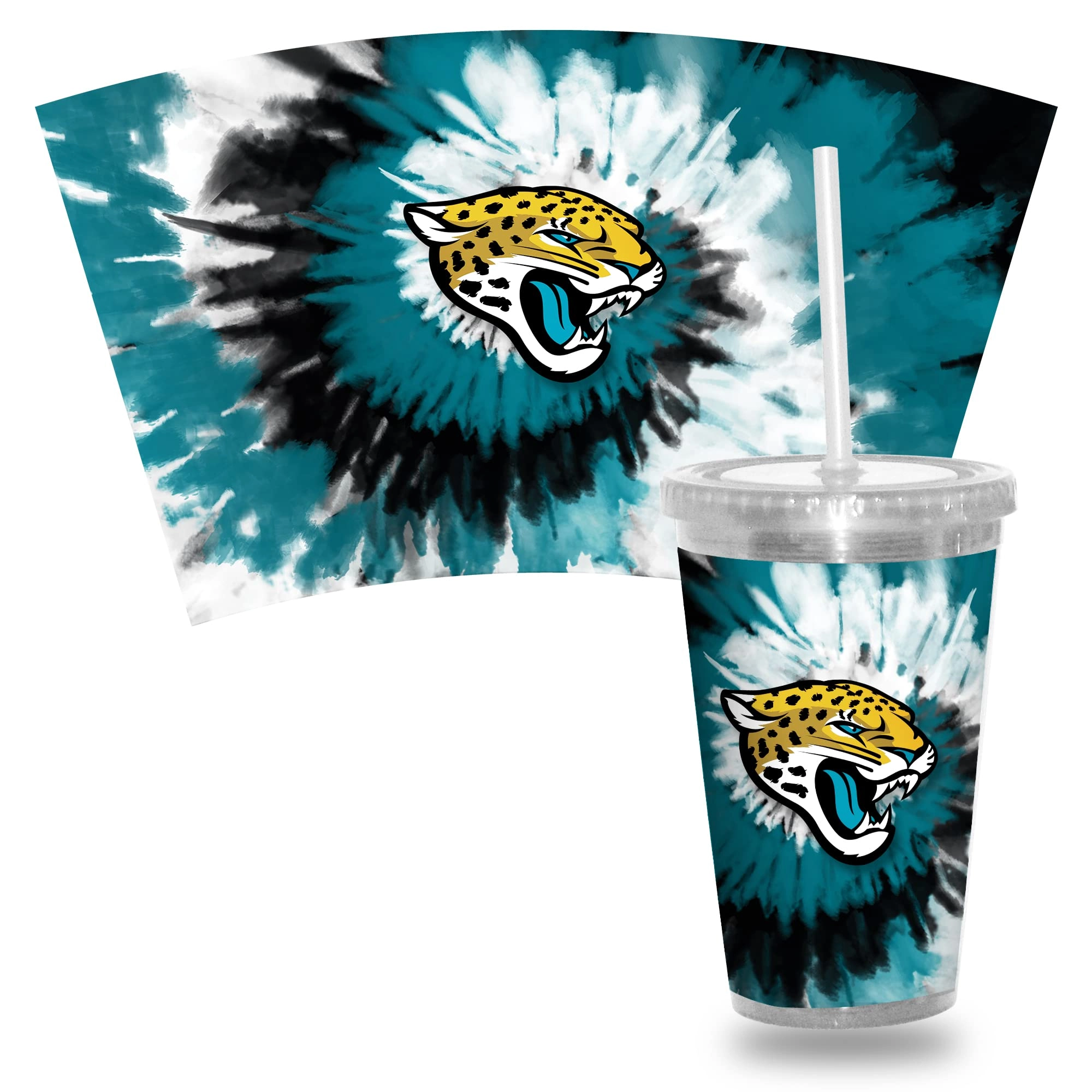 NFL Football Metallic Tie Dye Tumbler - 473ml