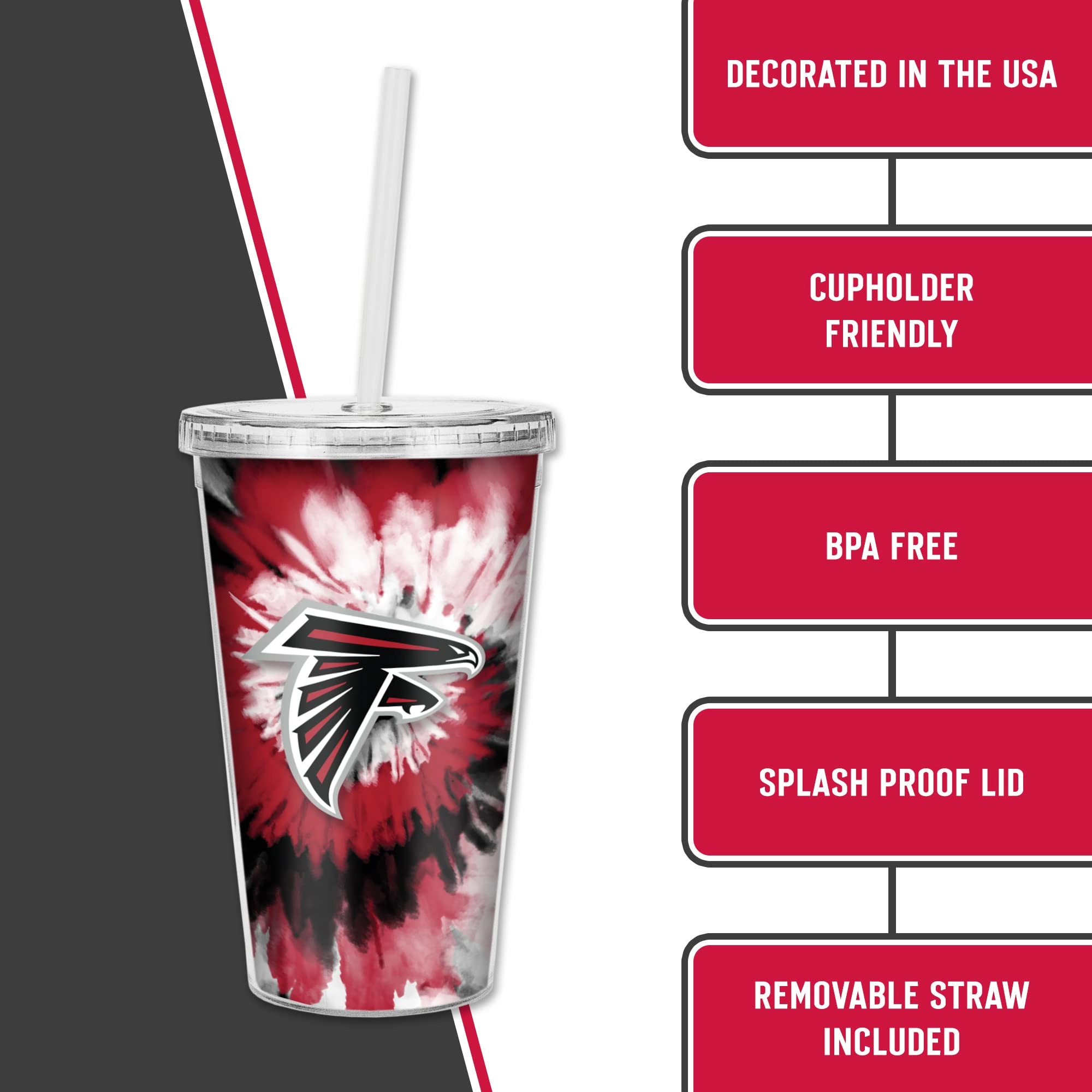 NFL Football Metallic Tie Dye Tumbler - 473ml