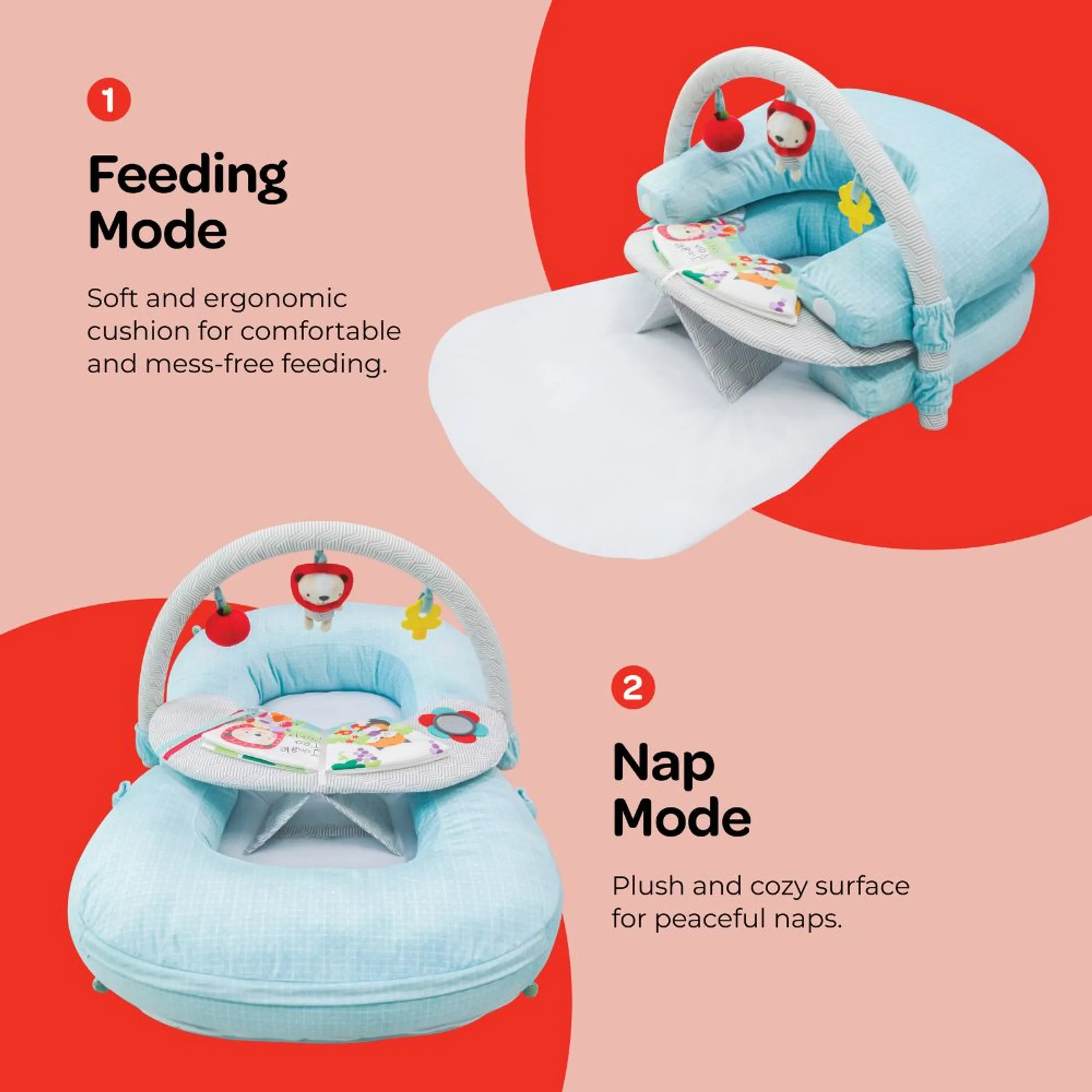 Chirpy Portable Activity Gym Play Mat - 0 months