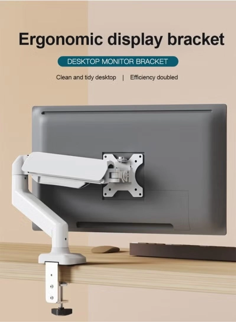 Gas Spring Monitor Arm - 32 in VESA 75x75/100x100mm