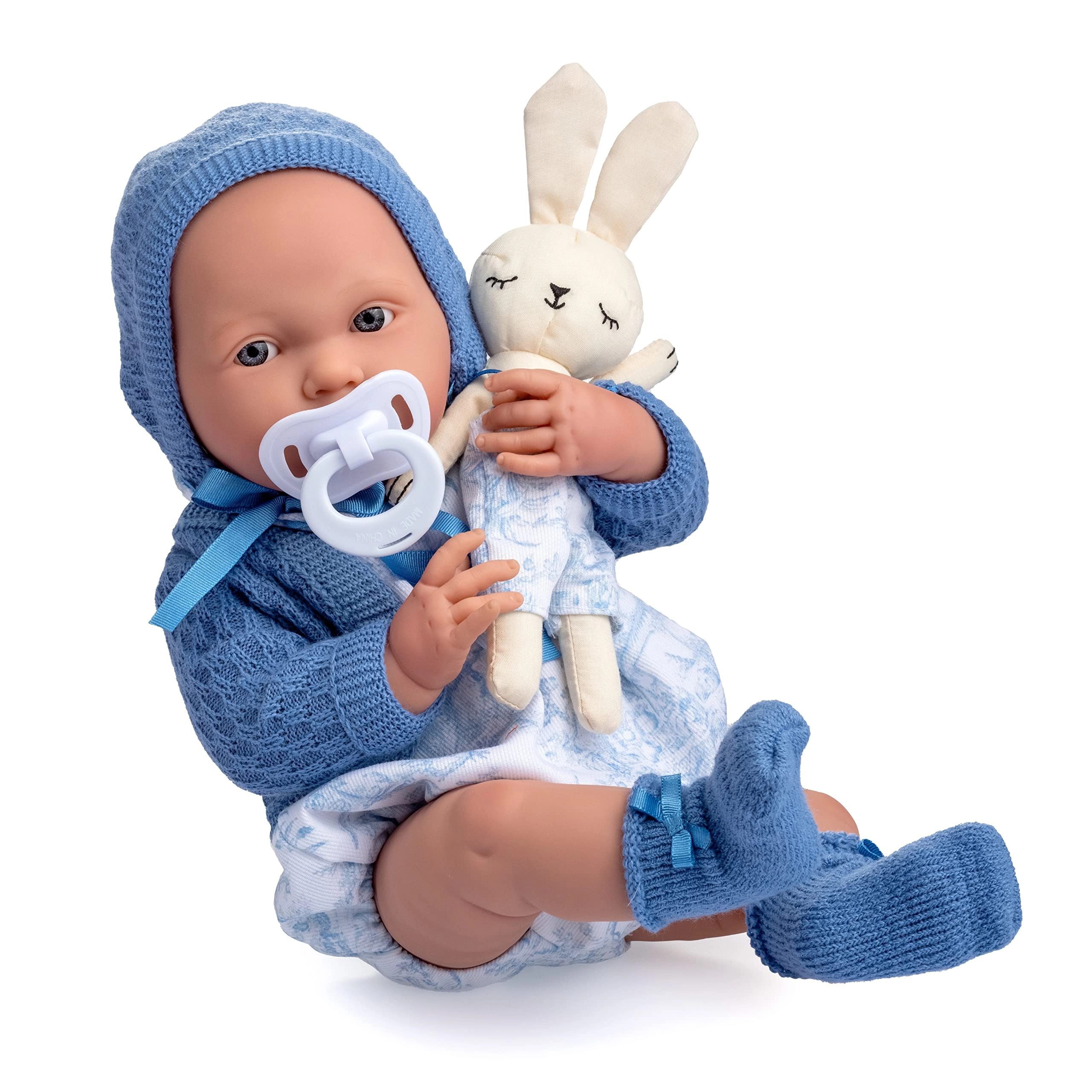JC Toys La Newborn - 15" Vinyl Real Boy Anatomically Correct Blue Ages 2+