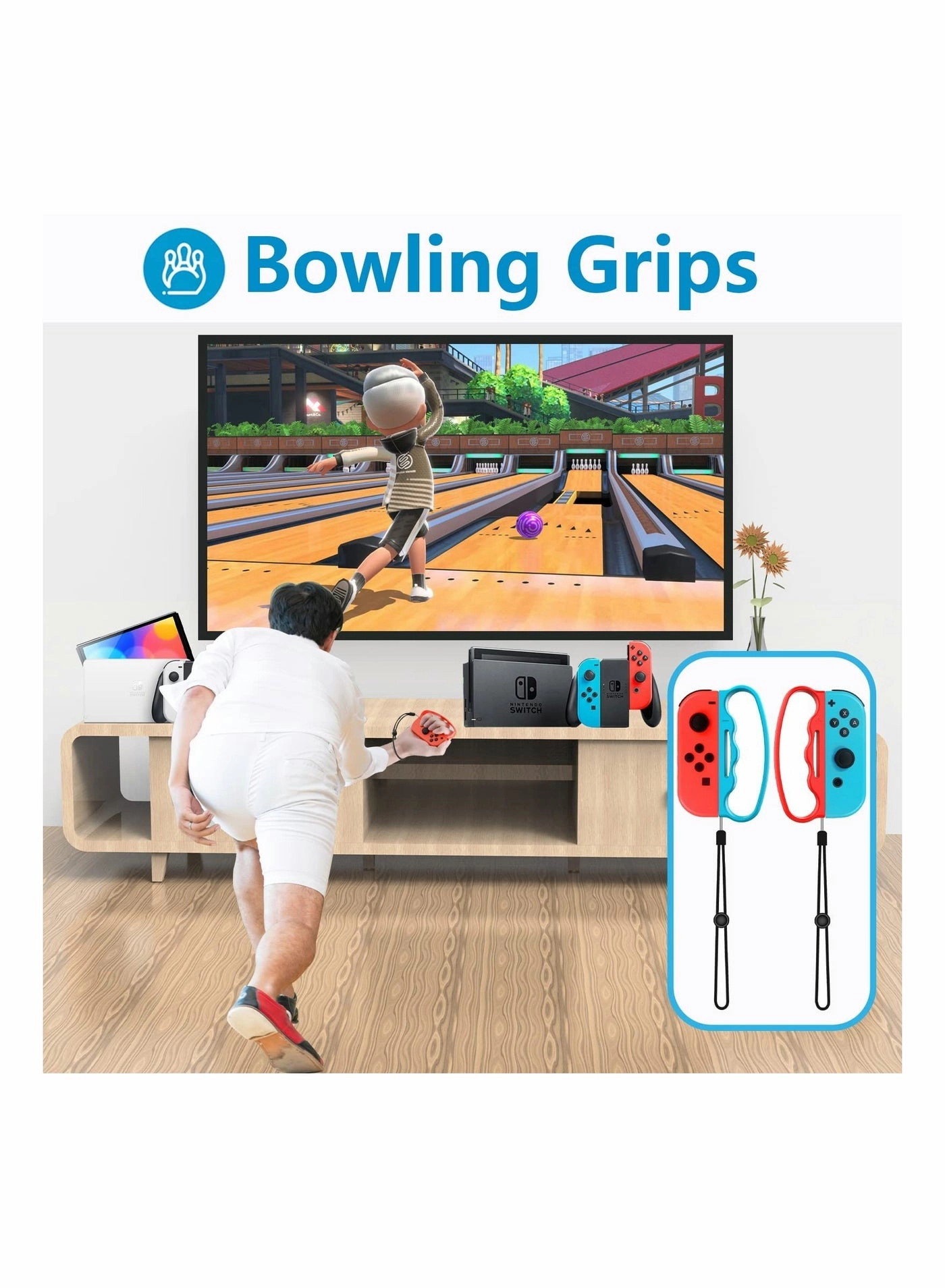 soccer leg strap + swordplay grip + volleyball wristband + bowling grip + racket - Switch Switch OLED