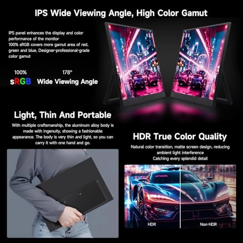 DHX-14inch Portable Monitor - Full HD 14 Inches