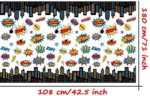 Superhero Plastic Table cover - 5 Pack